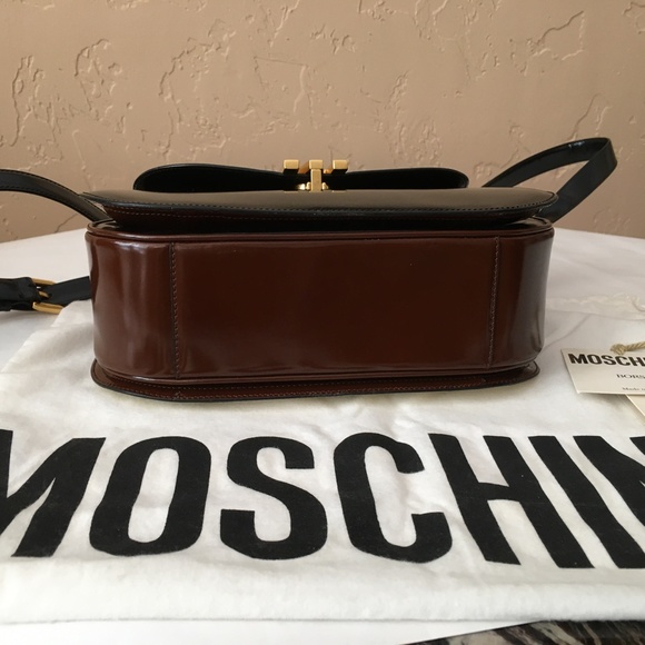 ❤️MOSCHINO❤️ Redwall Tricolor Polished Leather Bag - Picture 9 of 16
